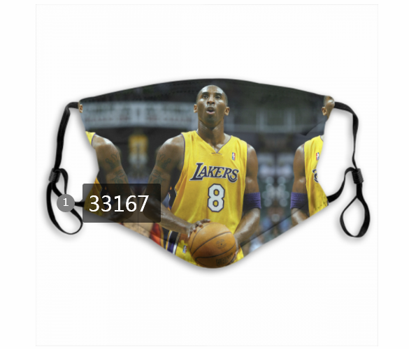 2021 NBA Los Angeles Lakers #24 kobe bryant 33167 Dust mask with filter->nba dust mask->Sports Accessory